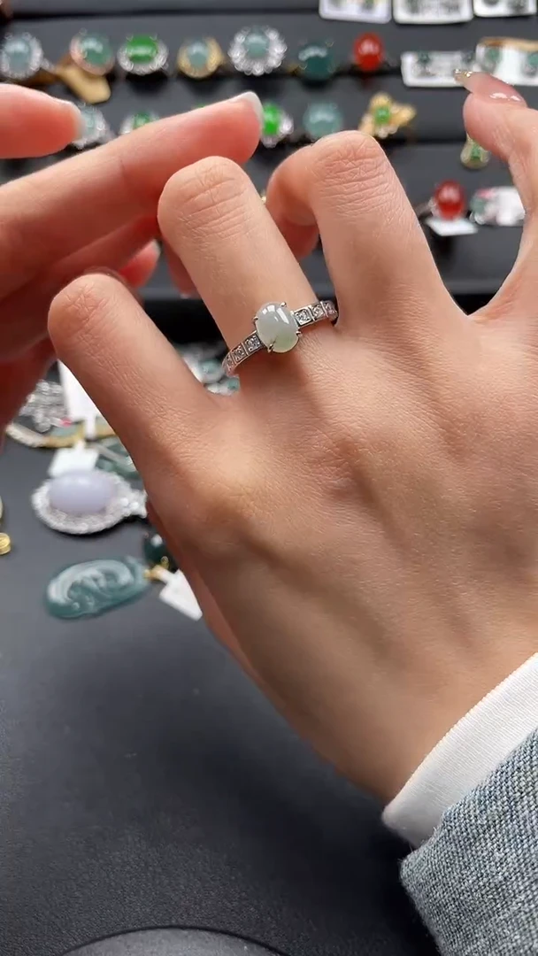 【闪购商品】翡翠戒指银S925镶嵌4765474