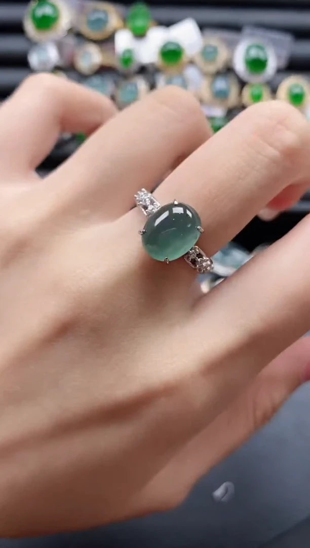 【闪购商品】翡翠戒指银S925镶嵌51151