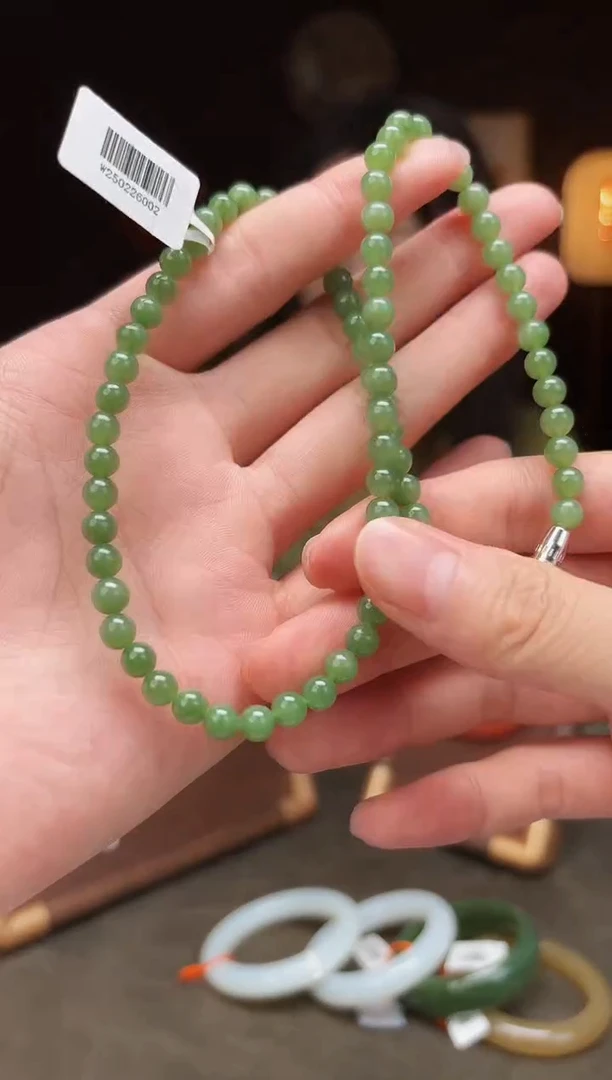 和田玉未镶嵌挂件pp23 碧玉项链