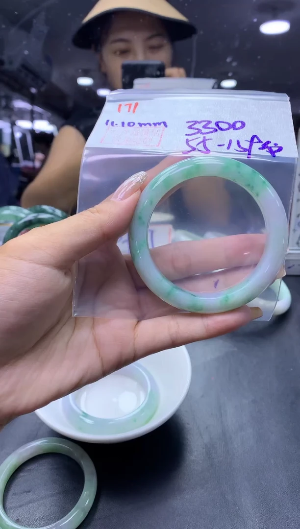 未镶嵌定制翡翠171手镯55纹+3300元+拍一发一