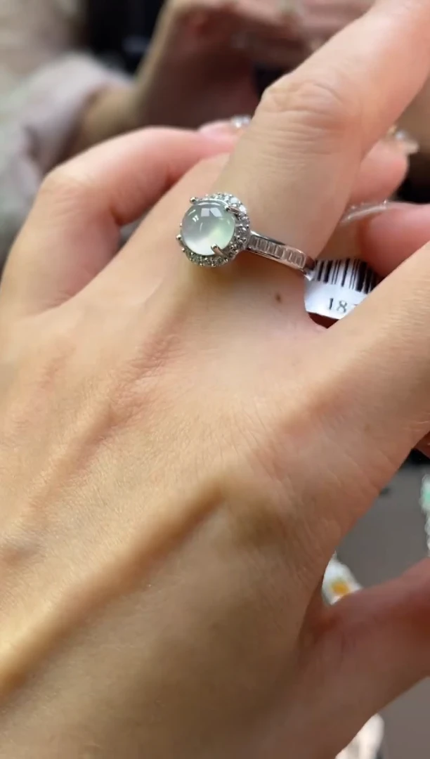 颈饰银S925镶嵌翡翠净货18387