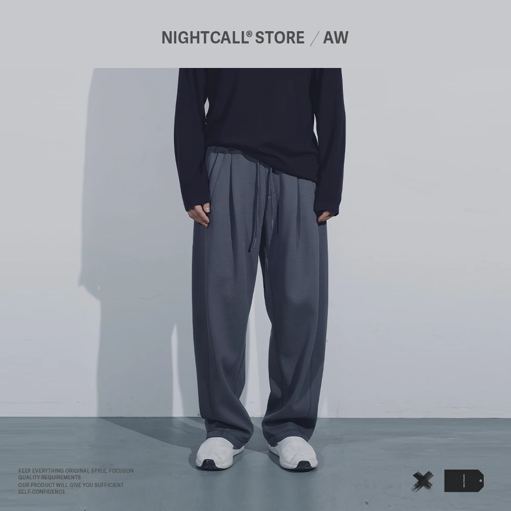 NIGHTCALL / TOP 第3代升级版 立体斜纹 加绒保暖休闲橡筋抽绳裤