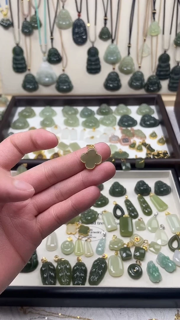 吊坠(不含链)银S925镶嵌和田玉吊坠(不含链) 银S925镶嵌 和田玉