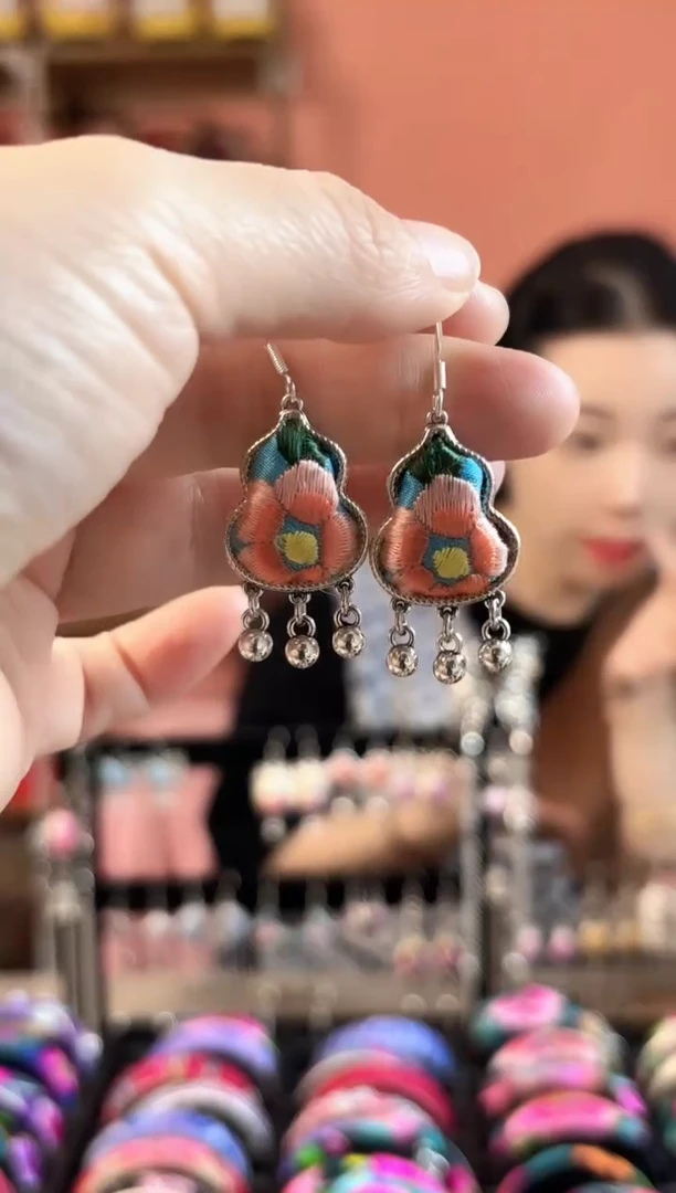 织绣艺枝独绣老绣饰品137