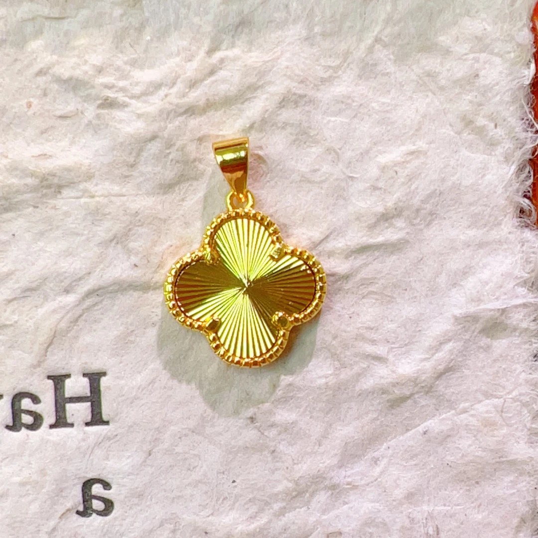 【丁老头甄选】6017闪光四叶草吊坠