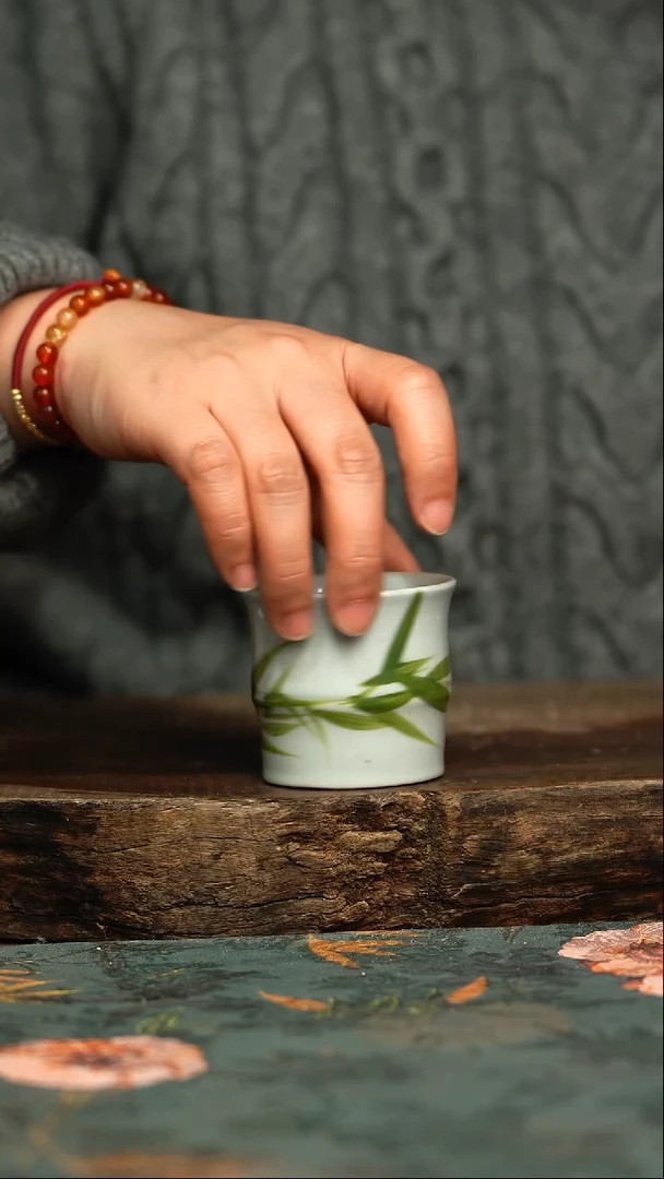 【闪购商品】杯釉下彩手工手绘同款陶器