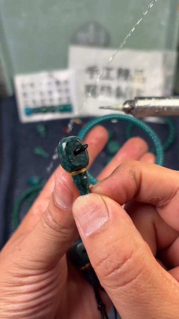 玻璃颈饰亮*绿网三通12＋mm
