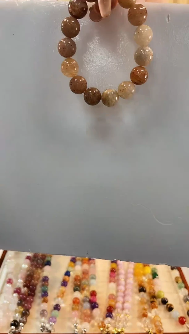 银S925镶嵌手链烟晶千层手串