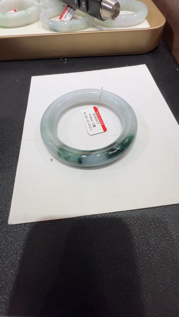 纯天然缅甸A货翡翠手镯53-54mm-107号
