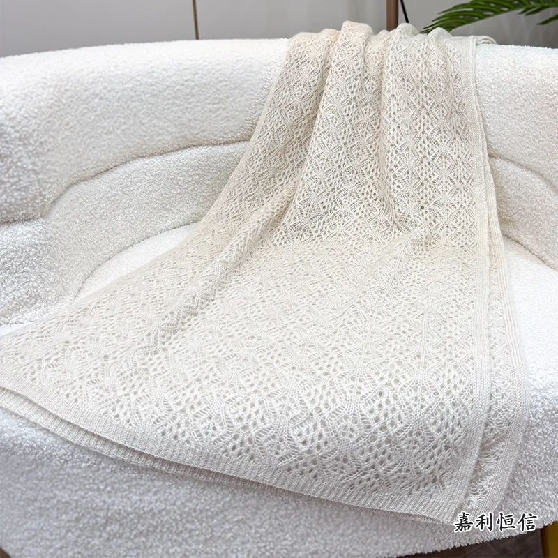 【匠心工艺】蓬松柔软精致花型纯山羊绒围巾披肩