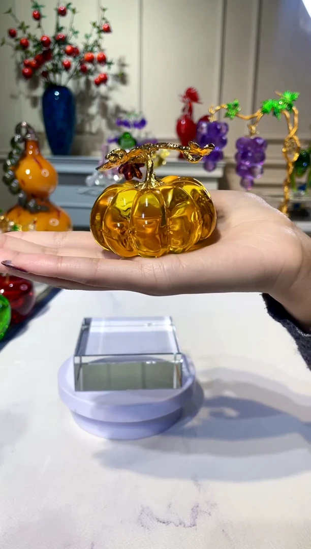 手工艺品琉璃黄色小南瓜