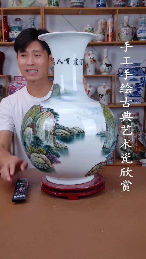 瓶景德镇手工手绘陶瓷摆件34