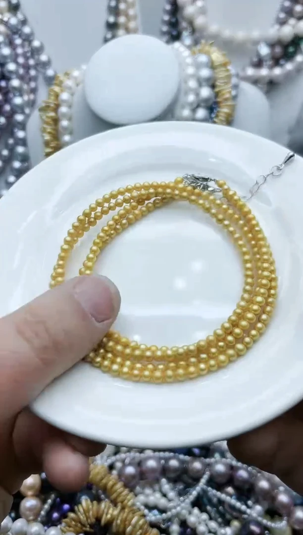 【闪购商品】淡水珍珠颈饰钛钢12