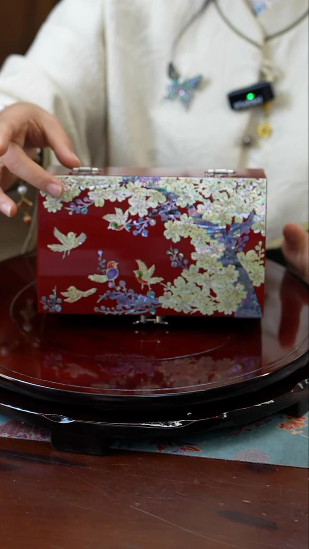 木闪购商品螺钿漆器首饰盒