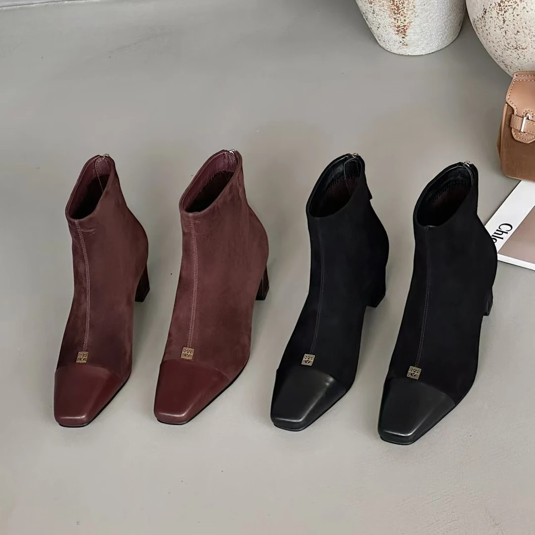 0123-41 冬时装靴中跟英伦细跟防滑  LBR C 45102