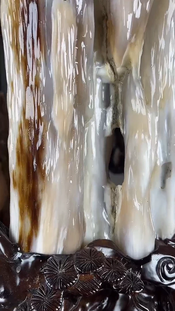 缅甸天然树化玉摆件