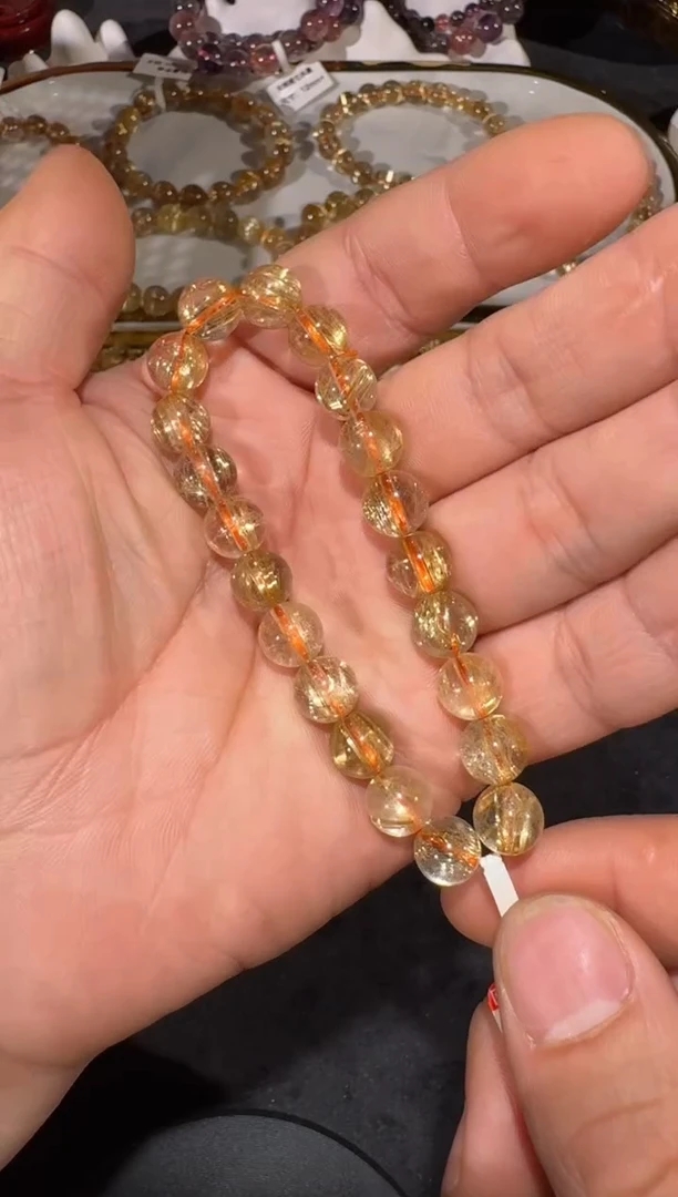 未镶嵌手串发晶SJ-445金发晶