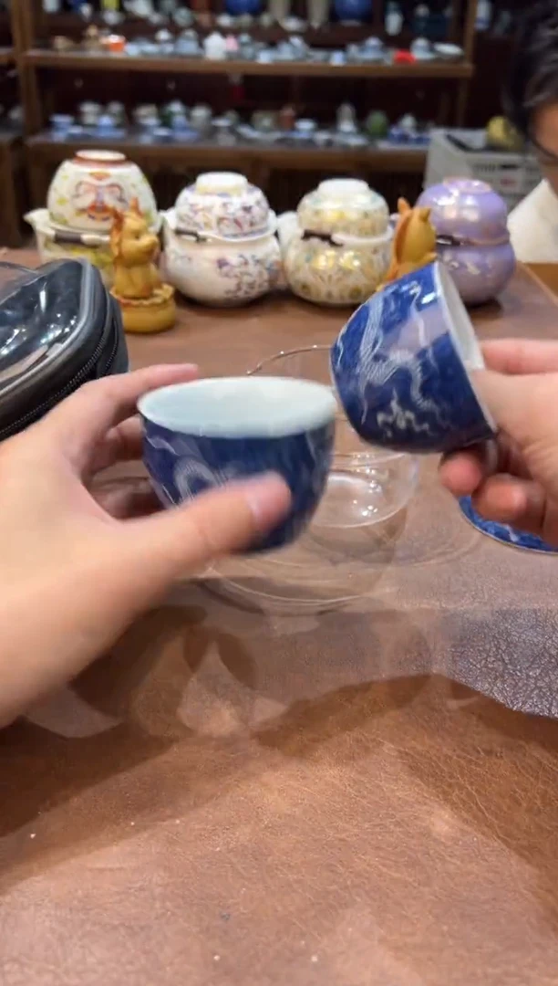 真的很便宜会开片的旅行茶具