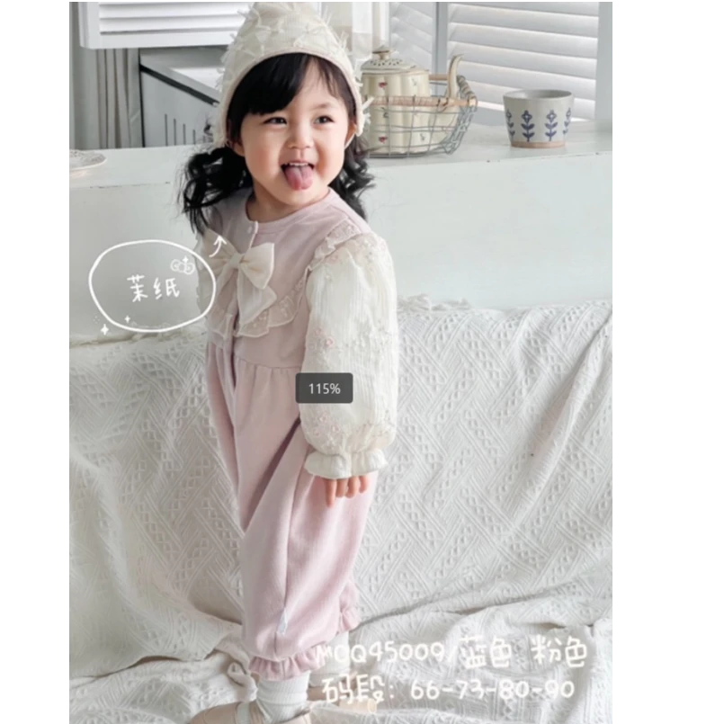 45009-MZ蝴蝶结儿童爬服