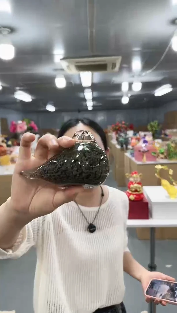 花间集水晶琉璃摆件      鸟