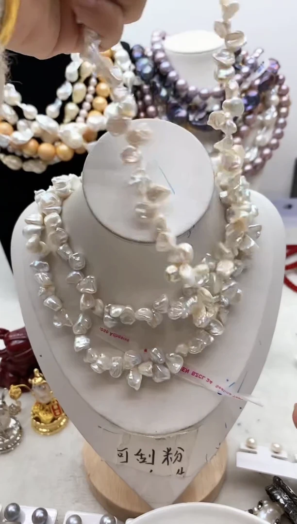 【闪购商品】淡水珍珠颈饰钛钢46