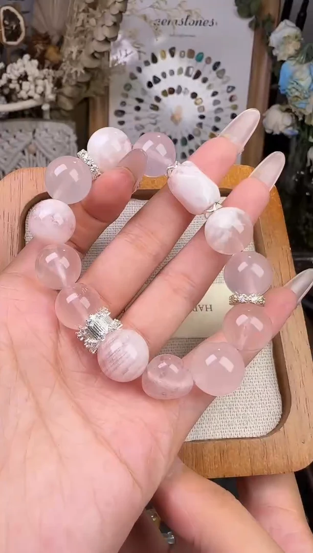 天然辰砂水晶手链