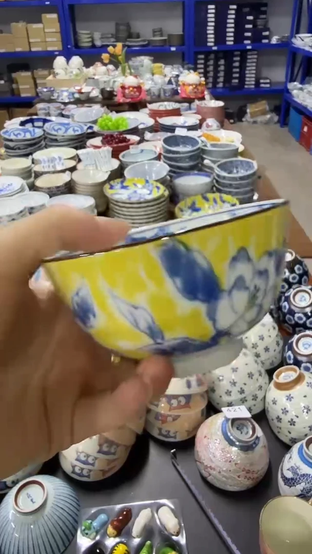 碗11.6cm饭碗黄彩一件也是批发价