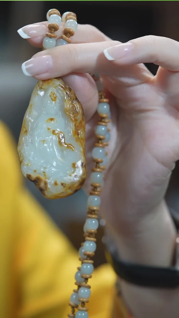 颈饰未镶嵌和田玉观音