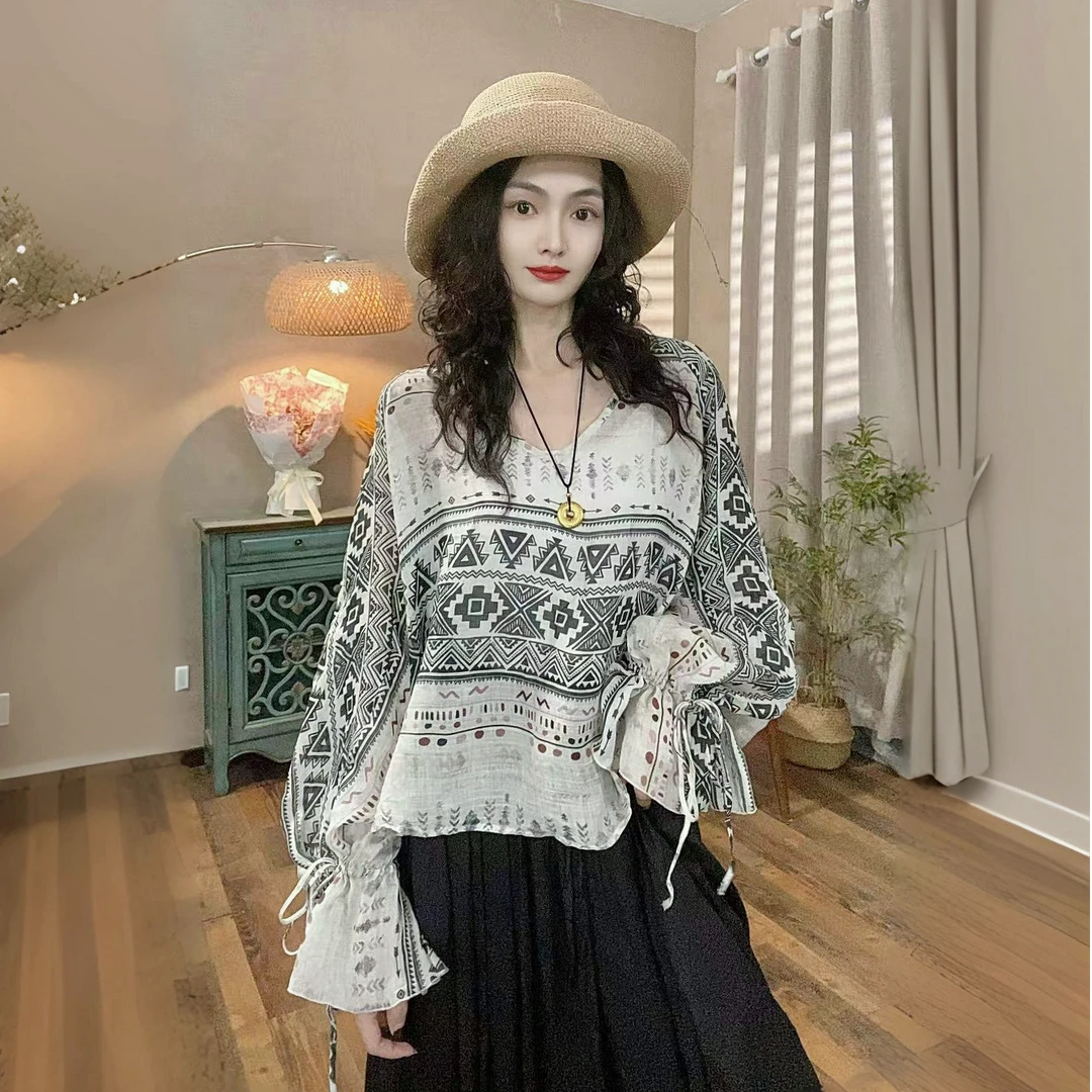 喜卓767“解构美学”独特几何小众设计款苎麻宽松衬衫