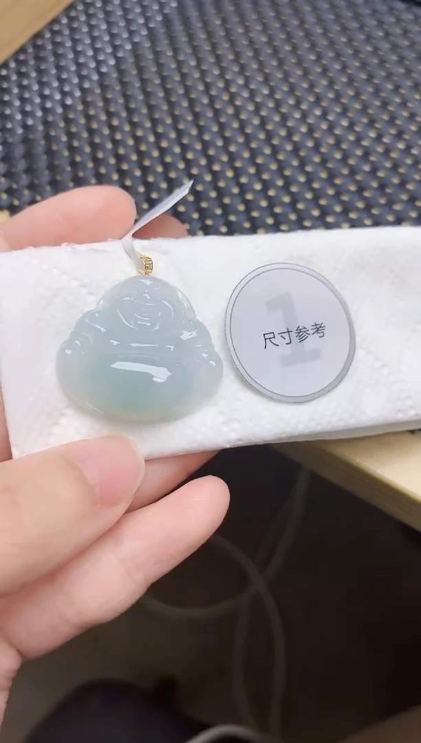 颈饰18K金镶嵌翡翠天然缅甸A货翡翠