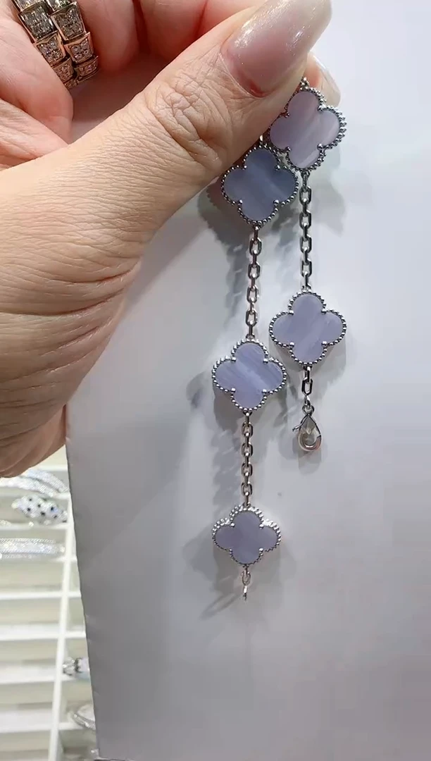 【闪购商品】玛瑙/玉髓手链18K金镶嵌紫玉髓