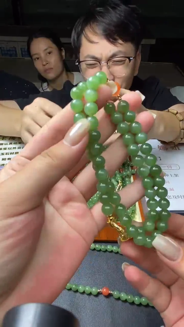 项链银S925镶嵌和田玉多样性发其一-项链-X3615