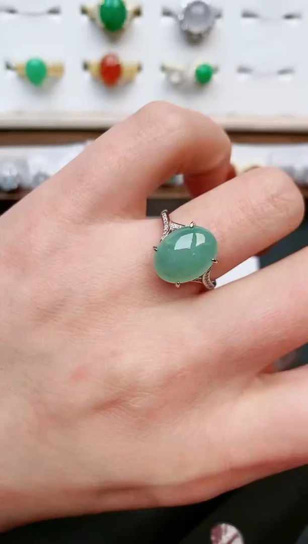 【闪购商品】翡翠戒指银S925镶嵌....