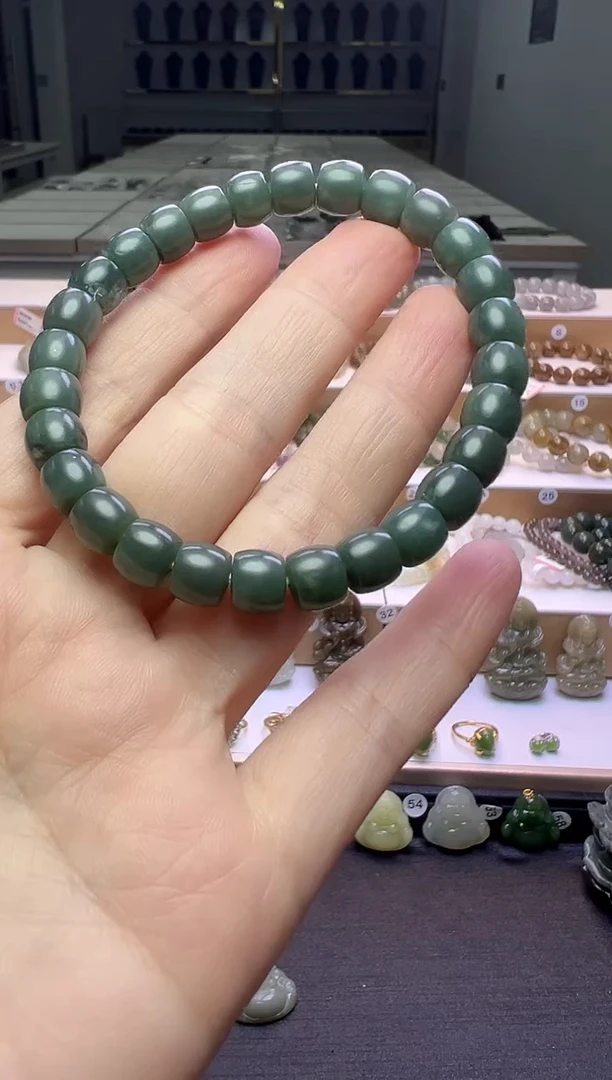 颈饰未镶嵌和田玉109号链接卡8mm