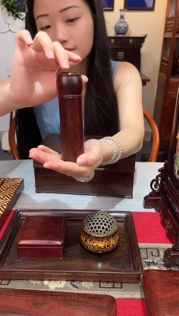 紫檀木类成套家具香筒  一木挖 一物一拍