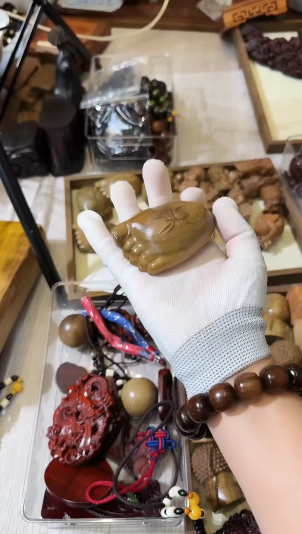 木质孤品绿檀知足
