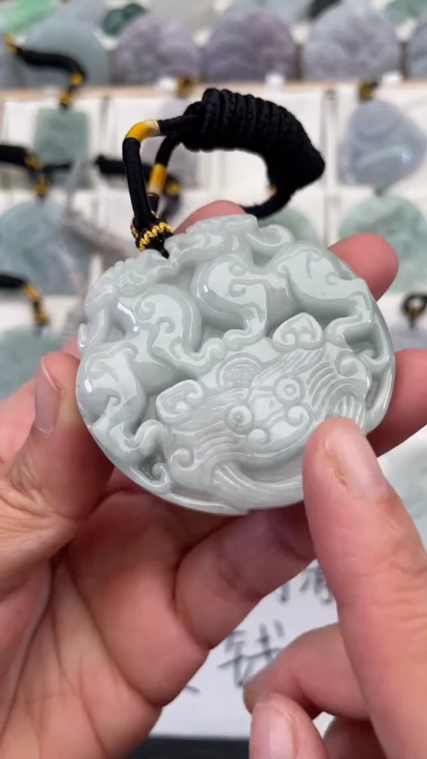 颈饰未镶嵌翡翠天然缅甸翡翠A货36