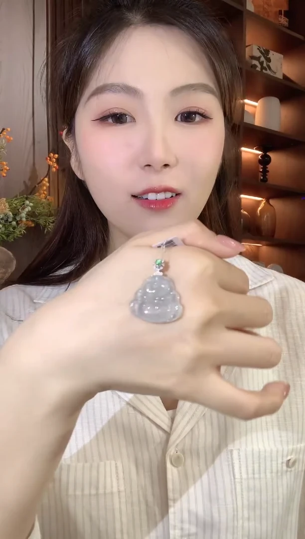 吊坠(不含链)18K金镶嵌翡翠C5翡翠多样性发货一件