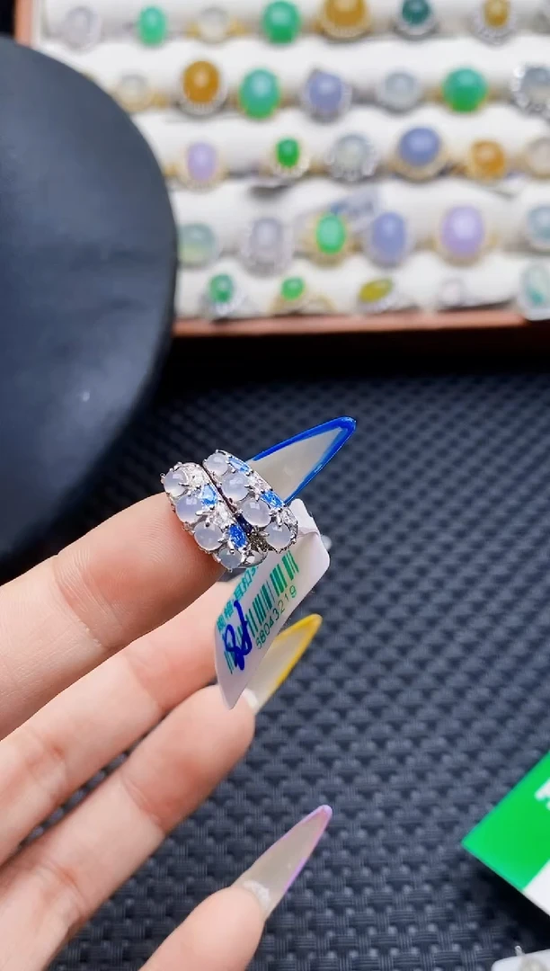 银S925镶嵌戒指翡翠2024