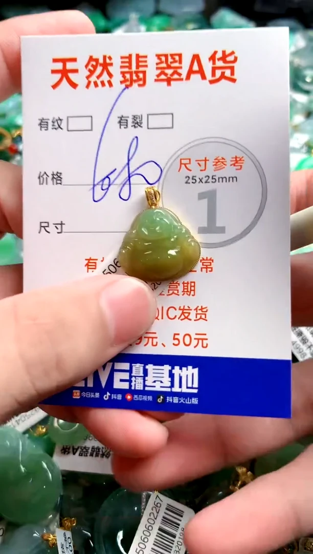 翡翠18K金镶嵌颈饰0765931260