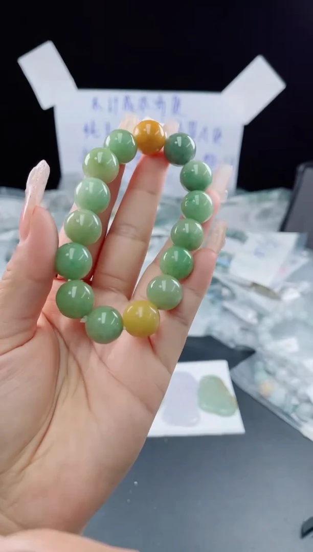 未镶嵌定制翡翠珠串