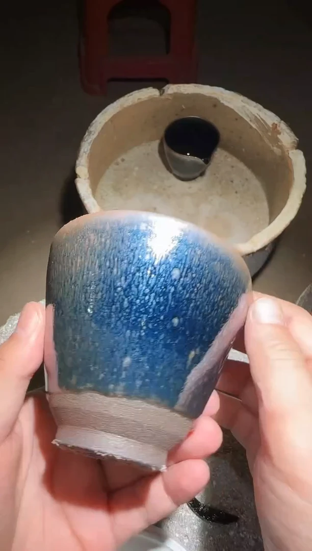 茶盏茶盏云宋窑李云美开窑现场24