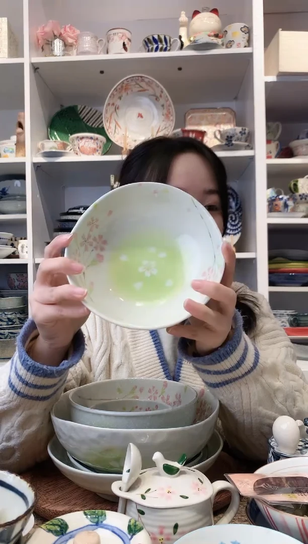 陶瓷花庵樱花树中钵17cm