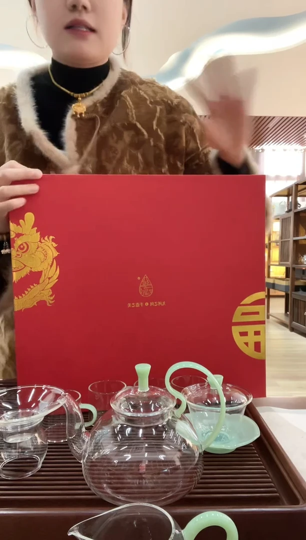 【闪购商品】九河芙蕖套组朱砂红礼盒