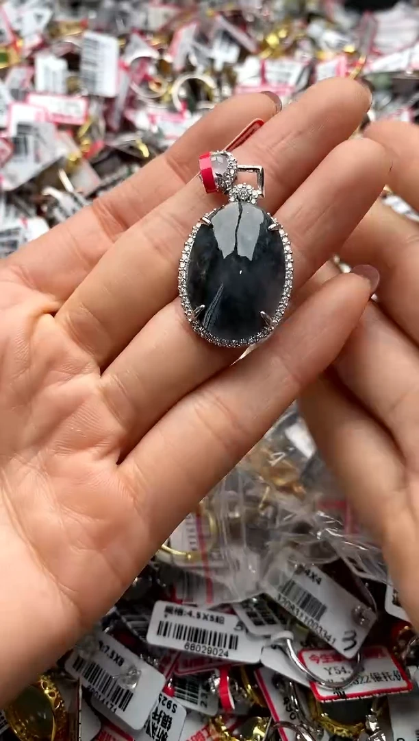 【闪购商品】翡翠戒指银S925镶嵌4444444     6