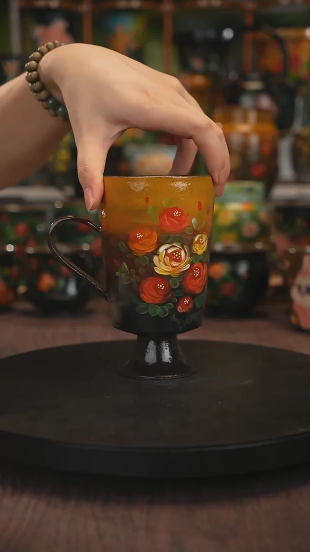 紫砂油画手绘釉下彩