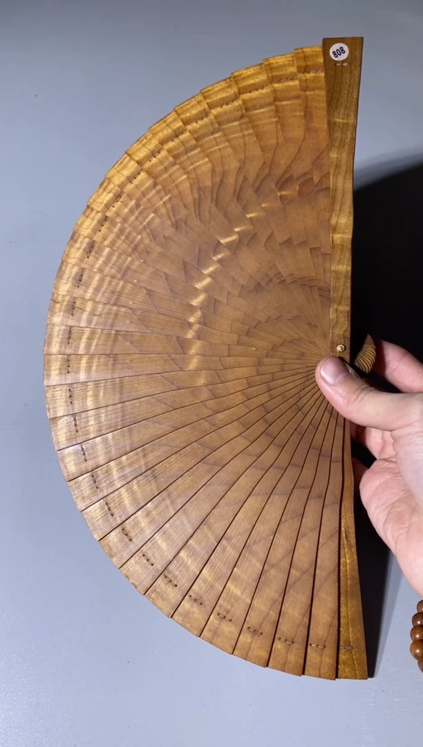 【闪购商品】金丝楠808号18cm金丝楠木小叶桢楠扇子