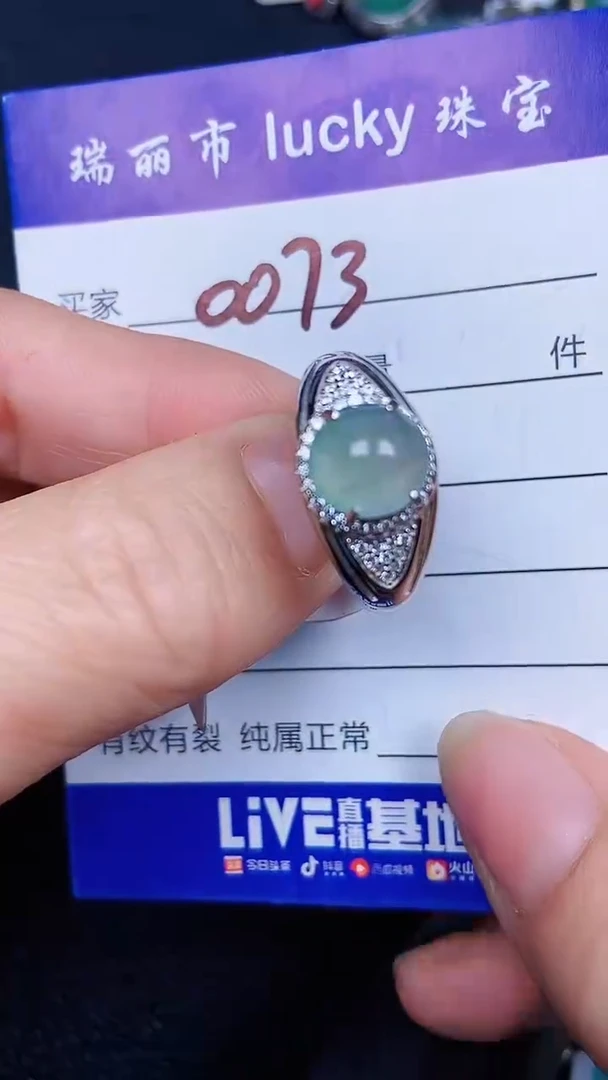 颈饰银S925镶嵌翡翠0073