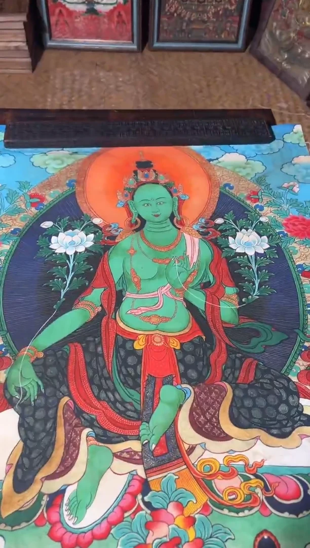 卷轴画菊菊唐卡tk