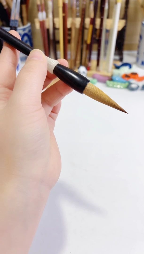 黑檀狼尾毛笔1支